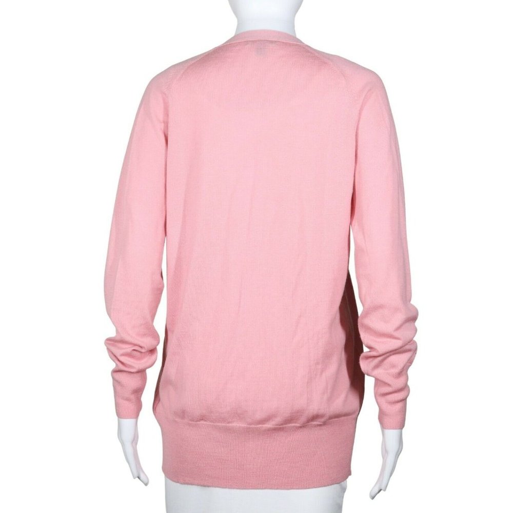 J. Crew Cardigan Sweater Size M Pink 100% Merino Wool Long V-Neck Pockets NWOT - Picture 3 of 4